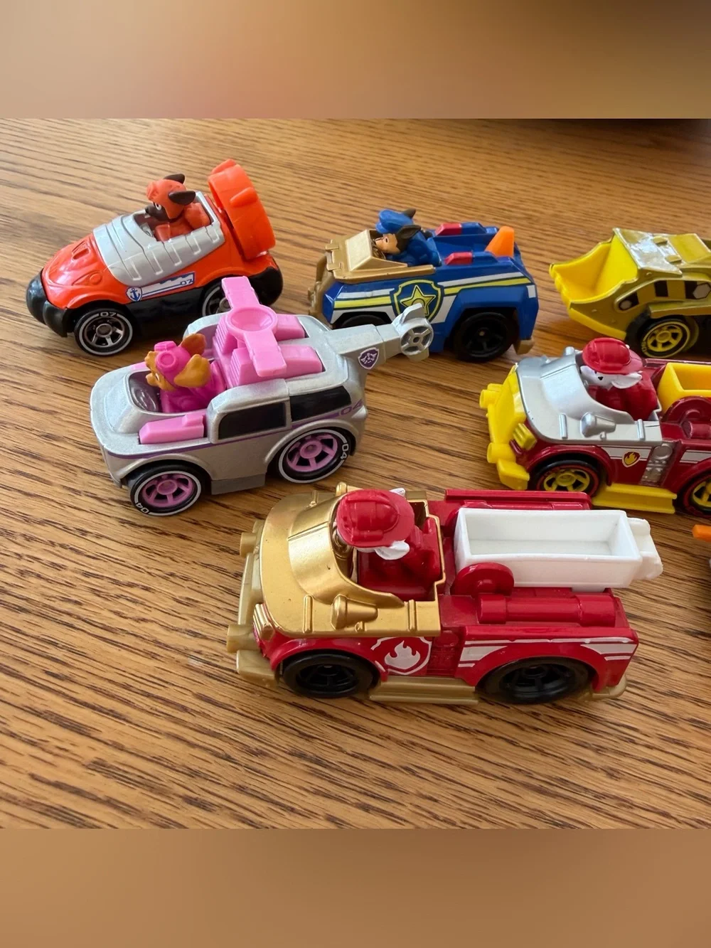 Paw Patrol Mighty Pups True Metal Diecast Cars Lot of 7